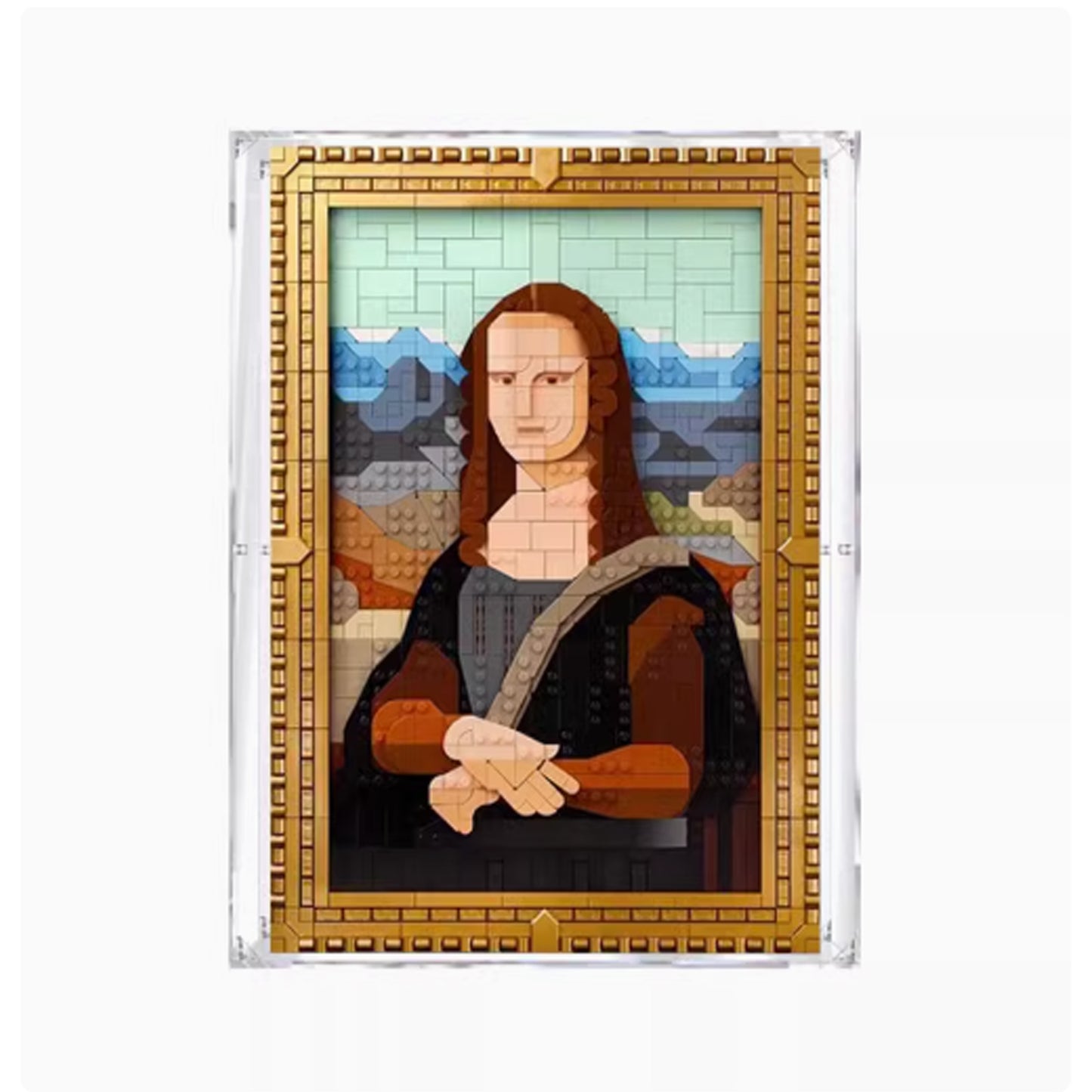 Acrylic display box for lego 31213 Mona Lisa Smile Figurine Storage Box Transparent Dust Cover