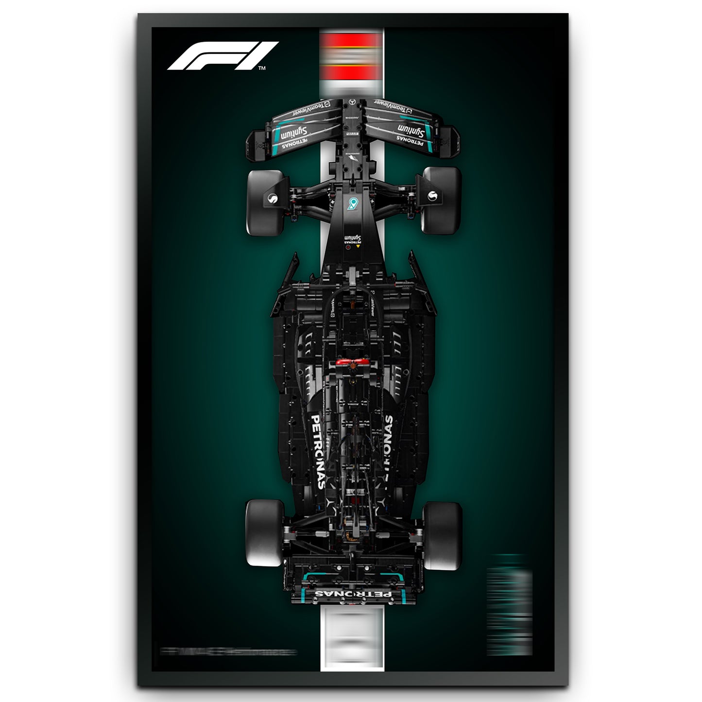 Display Wallboard for Lego 42171 F1 Racing - Wall Mount Display Stand Art Wall Mount