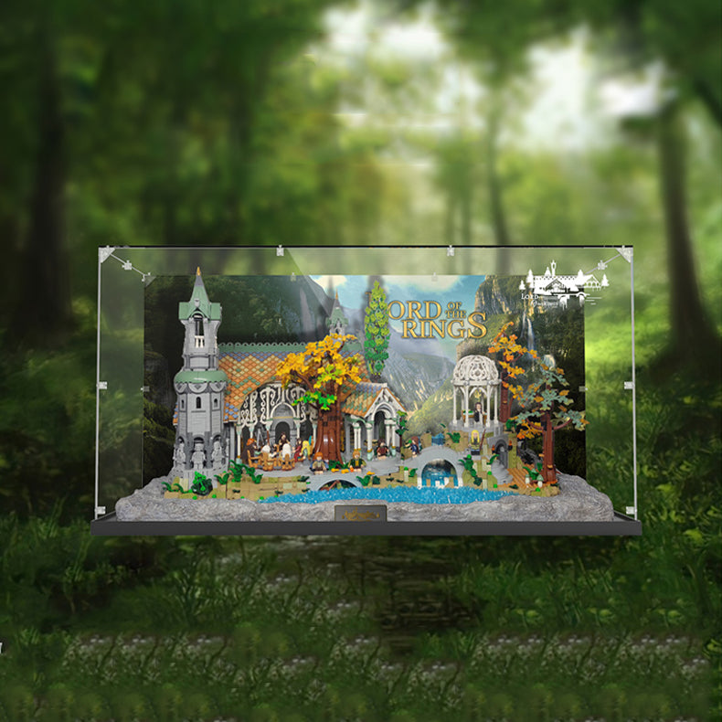 Acrylic display box for lego 10316 The Lord of the Rings The Valley of the Shadow Rivendell Castle Figurines Storage Boxesc