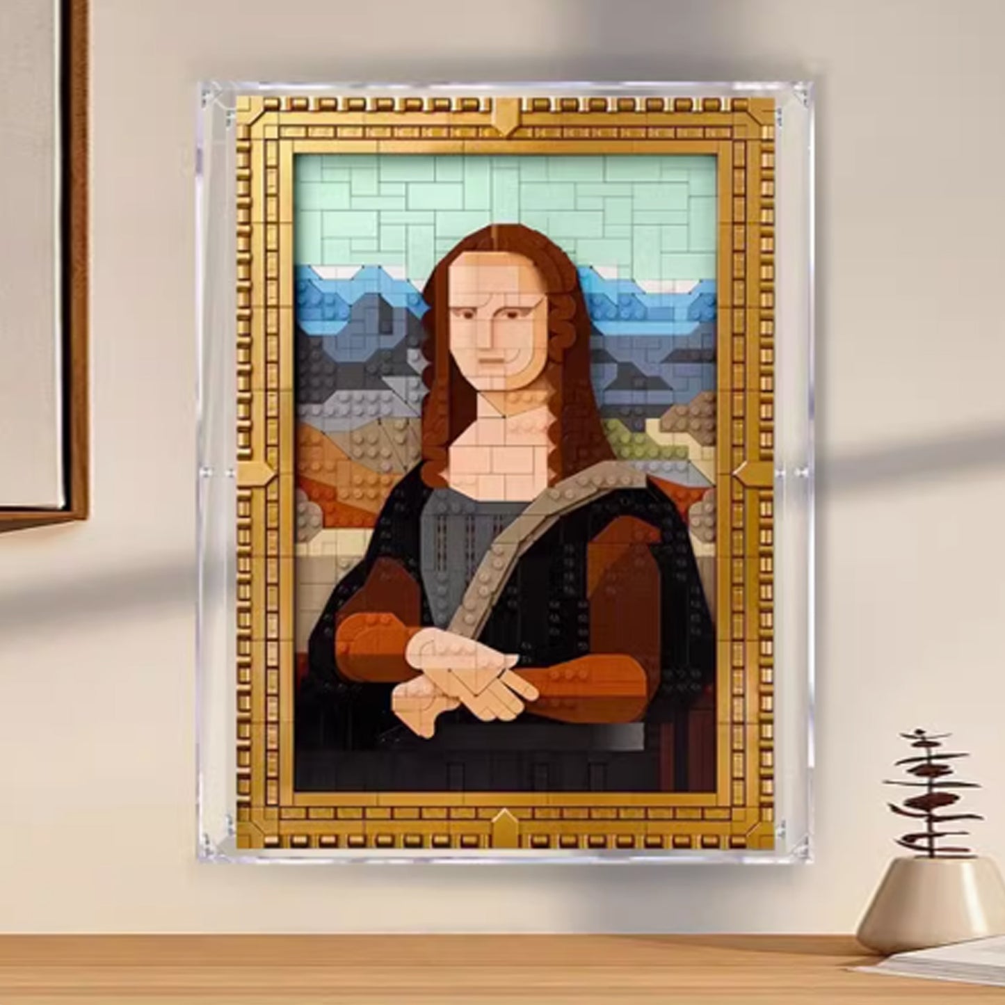 Acrylic display box for lego 31213 Mona Lisa Smile Figurine Storage Box Transparent Dust Cover