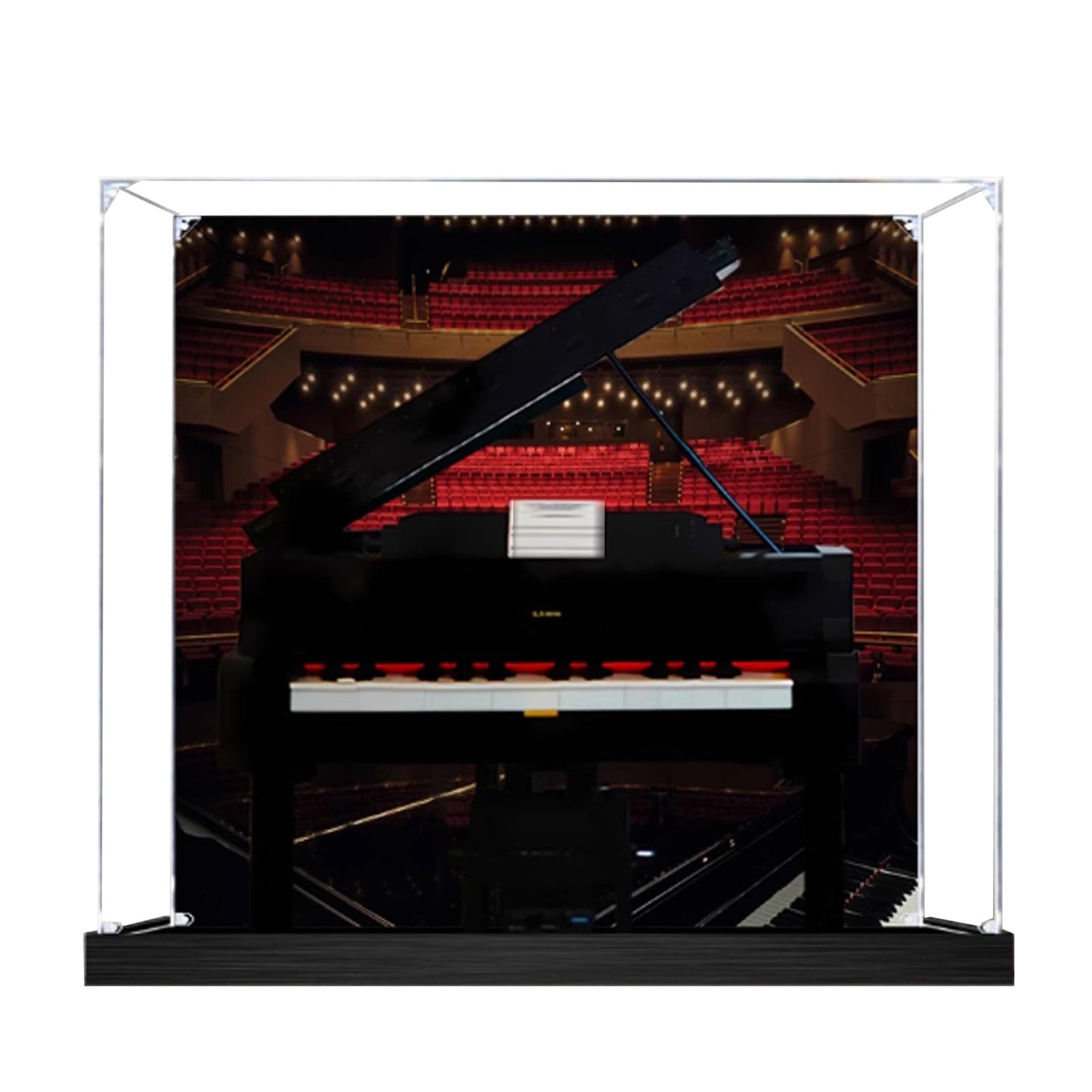 Acrylic Display Case for lego 21323 Piano Mannequin Storage Box Transparent Dust Cover
