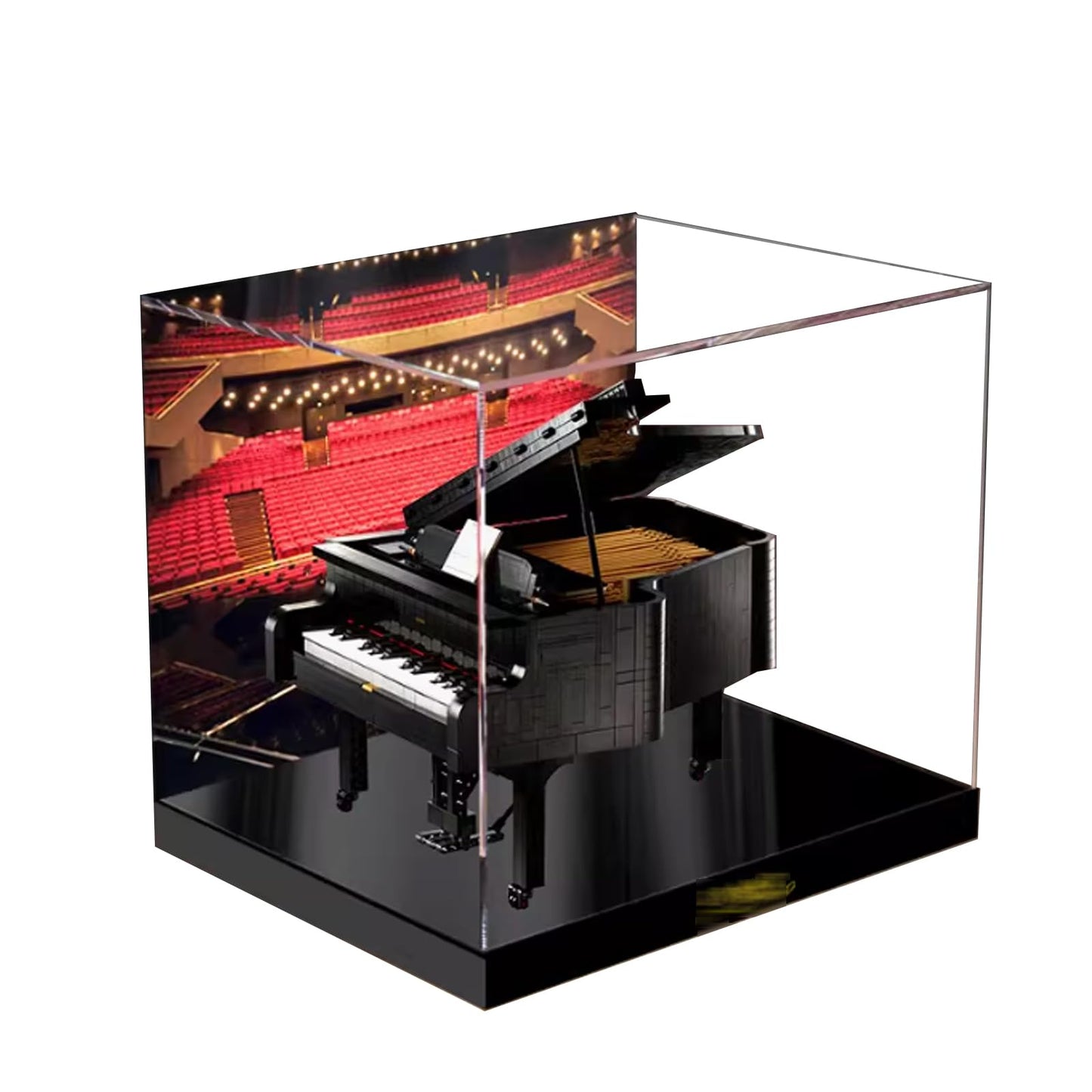 Acrylic Display Case for lego 21323 Piano Mannequin Storage Box Transparent Dust Cover
