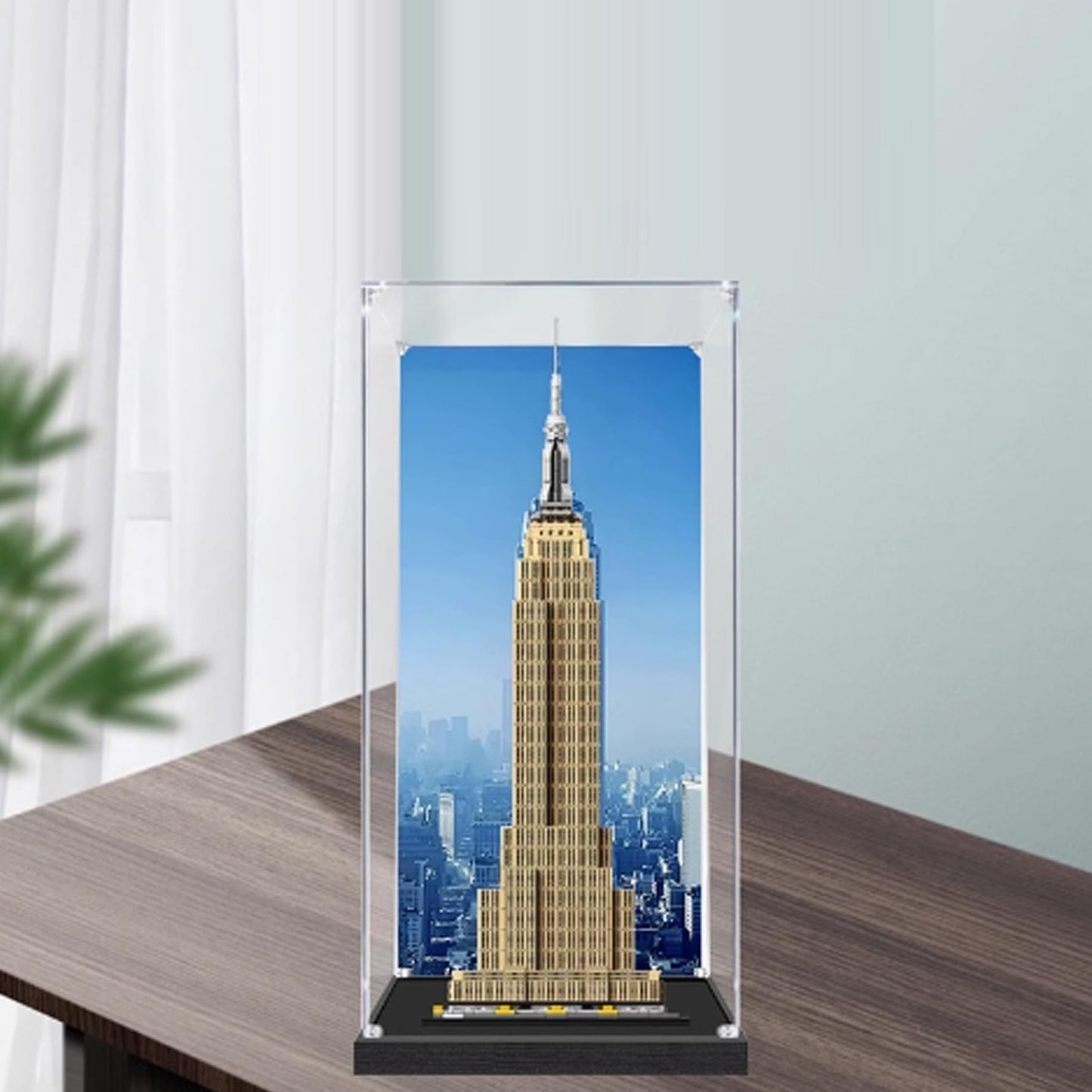 Acrylic display box for lego Empire State Building 21046 figures storage box transparent dust cover