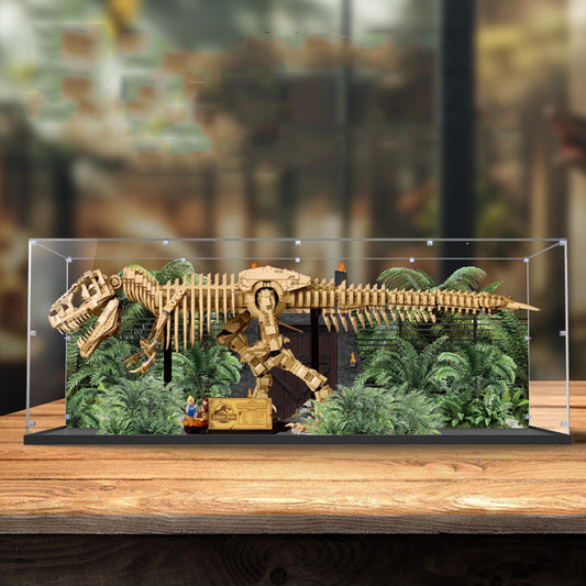 Acrylic display box for lego 76968 T. rex fossilized skeleton  storage box transparent dust cover