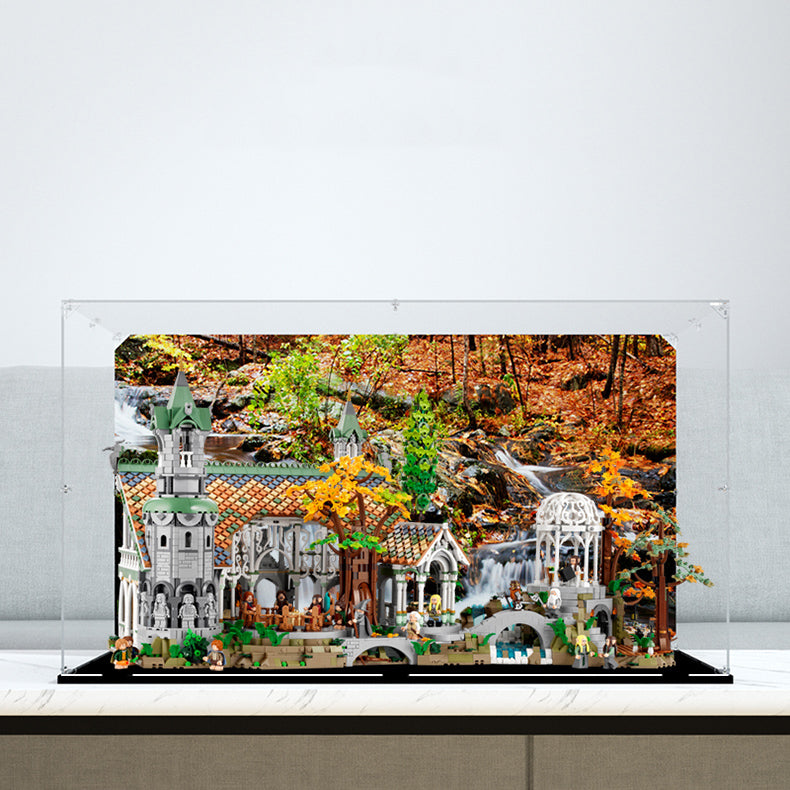 Acrylic display box for lego 10316 The Lord of the Rings The Valley of the Shadow Rivendell Castle Figurines Storage Boxesc