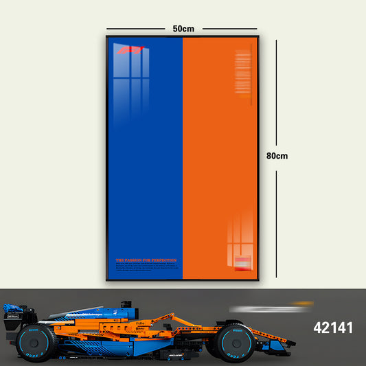Display Wallboard for Lego 42141 F1 Racing - Wall Mount Display Stand Art Wall Mount