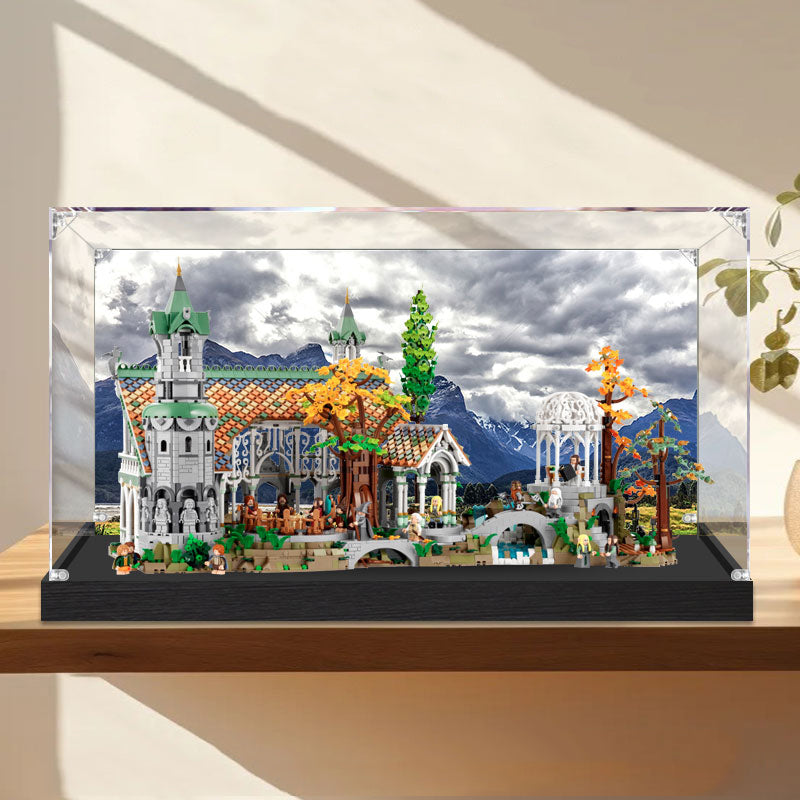 Acrylic display box for lego 10316 The Lord of the Rings The Valley of the Shadow Rivendell Castle Figurines Storage Boxesc