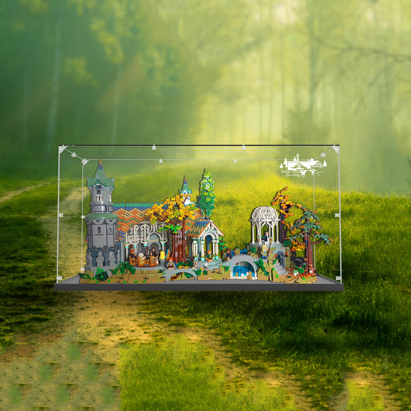 Acrylic display box for lego 10316 The Lord of the Rings The Valley of the Shadow Rivendell Castle Figurines Storage Boxesc
