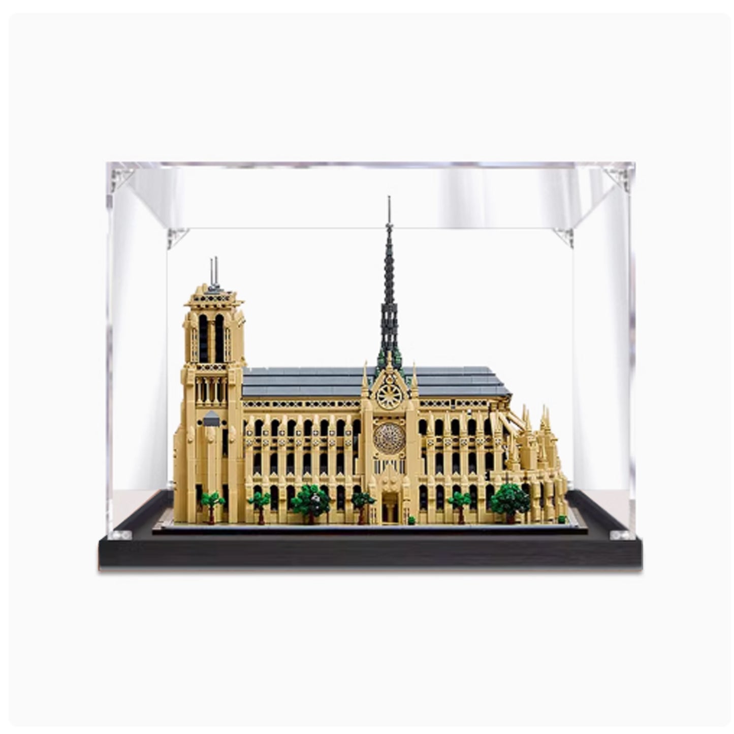 Acrylic Display Box for lego 21061 Notre Dame de Paris Figurine Storage Box Transparent Dust Cover