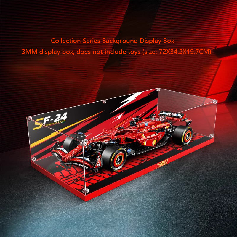 Acrylic display box for lego 42207 SF-24 F1 car storage box transparent dust cover