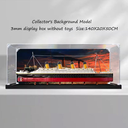 Acrylic display box for lego 10294 Titanic building blocks handcrafted storage box transparent dust cover