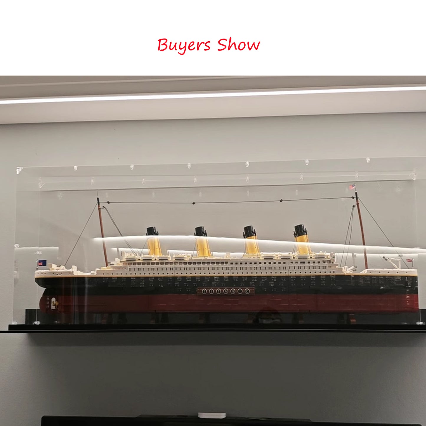 Acrylic display box for lego 10294 Titanic building blocks handcrafted storage box transparent dust cover