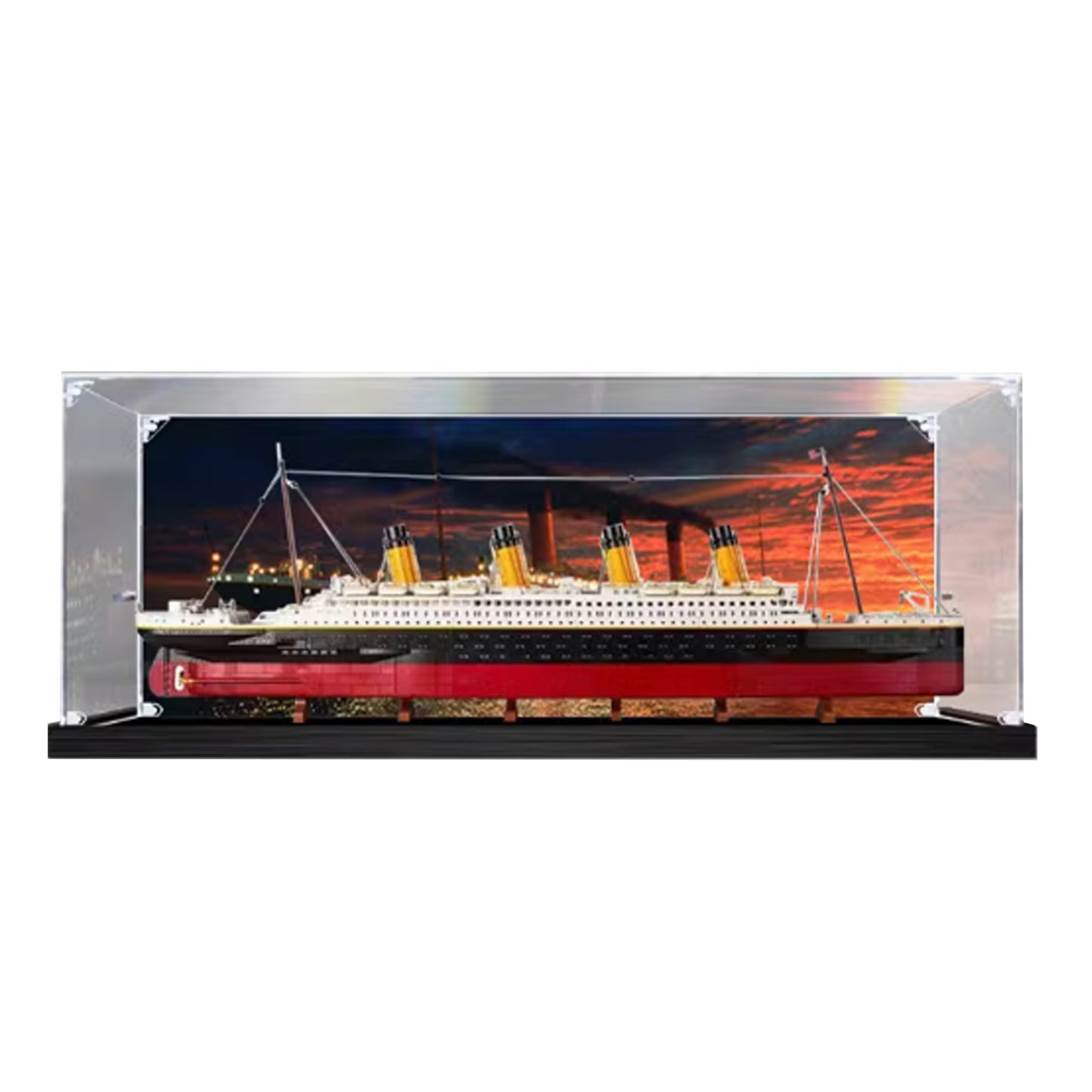 Acrylic display box for lego 10294 Titanic building blocks handcrafted storage box transparent dust cover