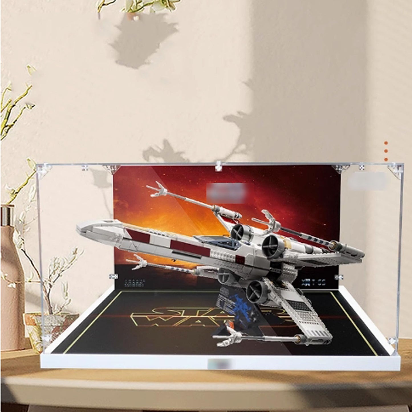 Acrylic display box for lego 75355 Star Wars X-Wing Starfighter Figurine Storage Box Transparent Dust Cover