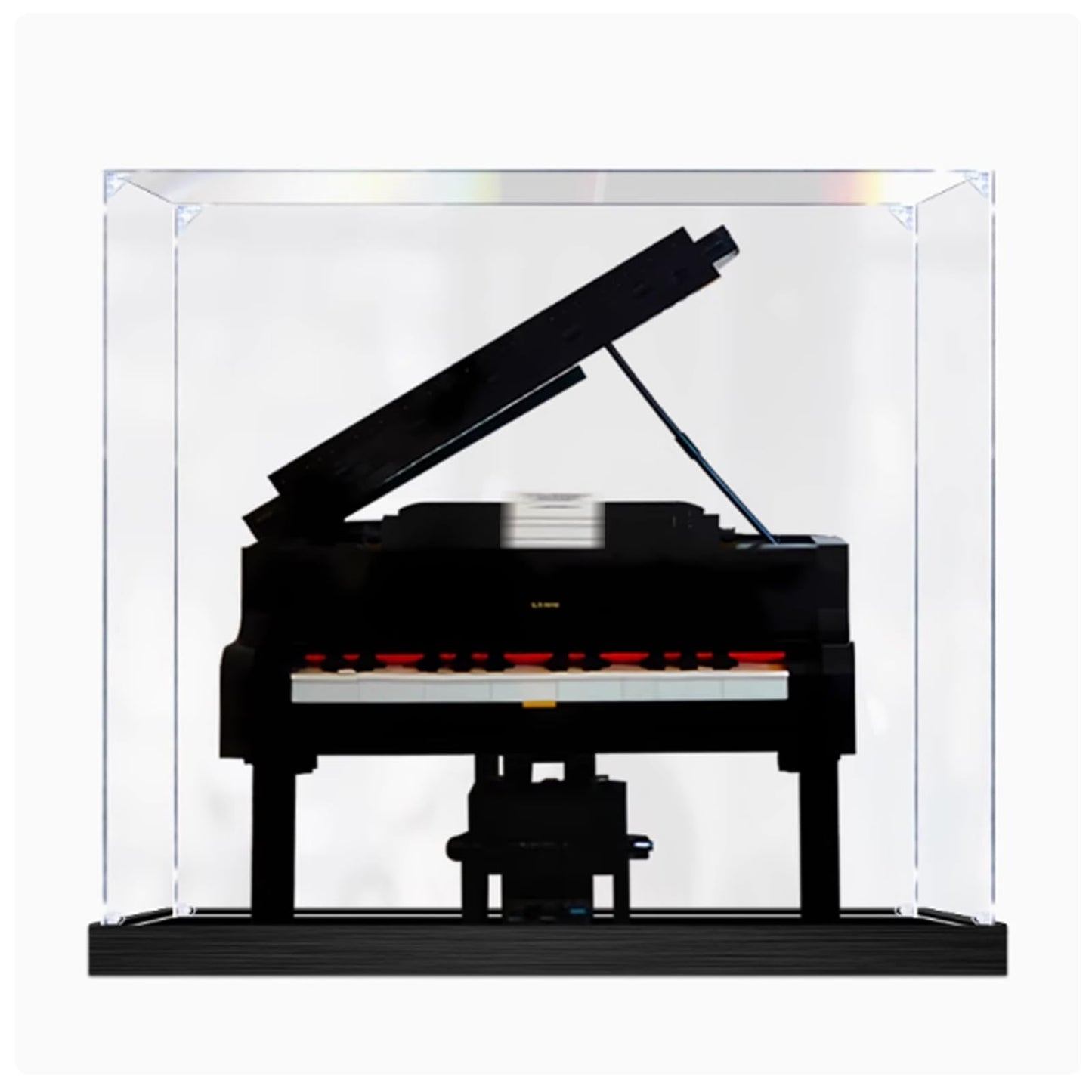Acrylic Display Case for lego 21323 Piano Mannequin Storage Box Transparent Dust Cover